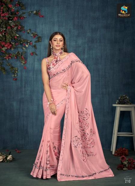 Pink Colour Feeza Vol 2 By Shashvat Digital Printed Designer Saree Manufacturers 210