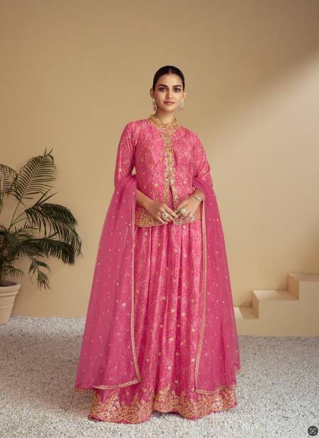 Pink Colour Florence By Gulkayra Real Chinon Designer Readymade Suits Orders In India 7485