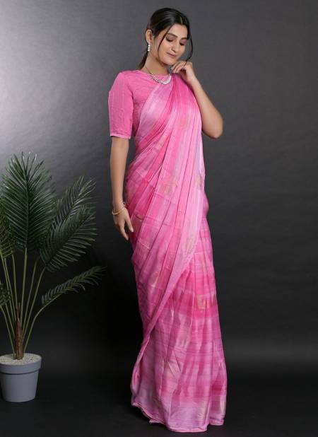 Pink Colour Florida Silk Exclusive Wear Wholesale Designer Sarees 7008