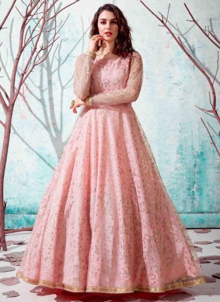 Pink Colour Flory Vol 13 Wholesale Designer Gown Catalog 4532