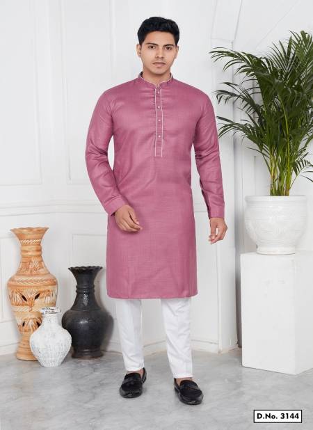 Pink Colour Function Mens Wear Pintux Designer Kurta Pajama Wholesale Price In Surat 3144