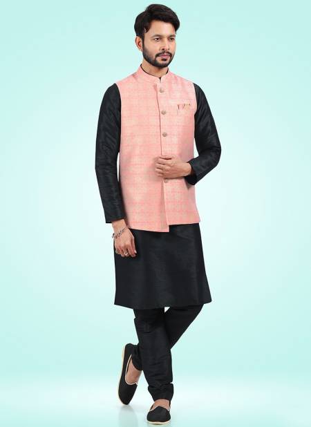 Pink Colour Function Wear Exclusive Wholesale Modi Jacket Kurta Pajama 1871