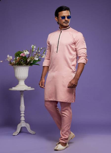 Pink Colour Function wear Stylish Mens Kurta Pajama Catalog 2493