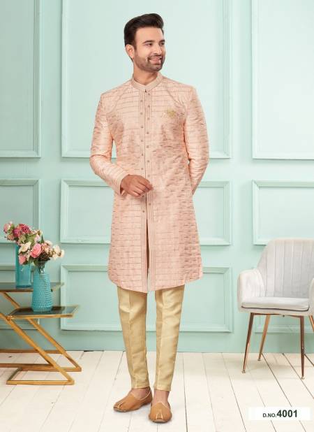Pink Colour GS Fashion Function Wear Mens Designer Indo Western Exporters In India 4001