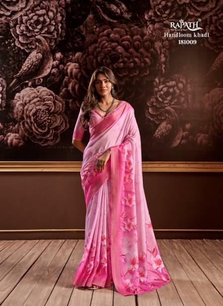 Pink Colour Gangotri By Rajpath Floral Designs Saree Wholesale Shop in Surat 181009