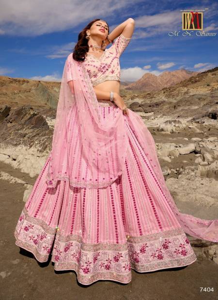 Pink Colour Girlish lehenga By Mn Designer Lehenga Choli Catalog 7404