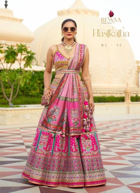 Pink Colour Hastkatha By Rewaa Designer Lehenga Choli Catalog 13