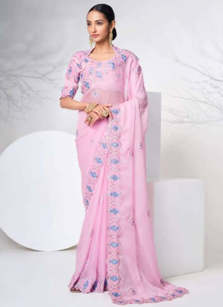 Pink Colour IMPERIAL VOL 9 Designer Wholesale Party Wear Sarees Catalog 44002