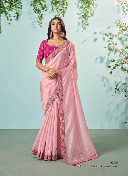 Pink Colour Ikshita By Mahotsav Party Wear Saree Catalog 43107