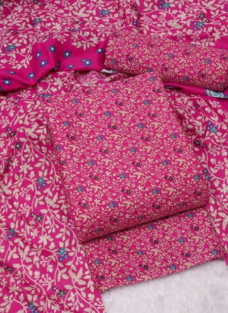 Pink Colour Winter Pashmina Collection By Gulzara Pashmina Non Catalog Dress Material Wp 04