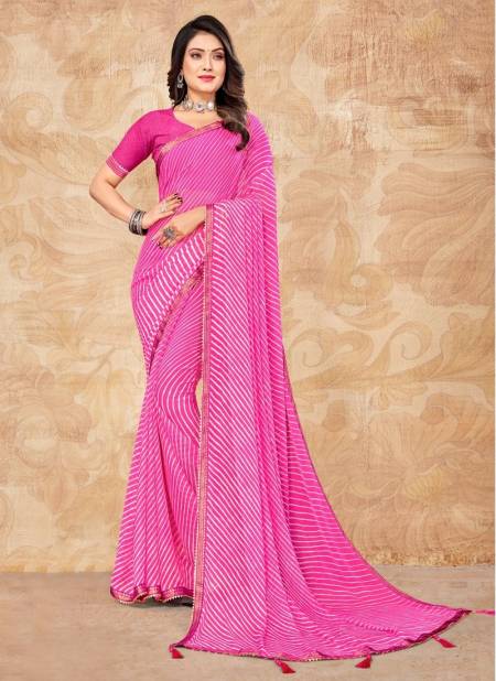 Pink Colour Jalpari Vol 6 By Ruchi Chiffon Saree Catalog 24403 A