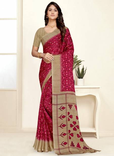 Pink Colour Jhalak Chiffon Vol 1 Fancy Wear Wholesale Printed Sarees Catalog 1001