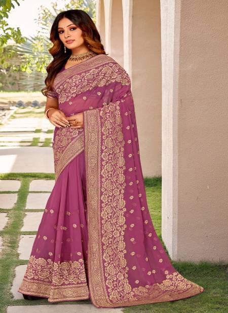 Pink Colour Jigyasa By Nari Fashion Wedding Saree Catalog 7115