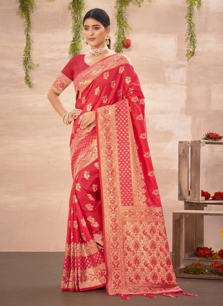 Red Jubliee Silk Ethnic Wear Wholesale Silk Sarees Catalog 2804