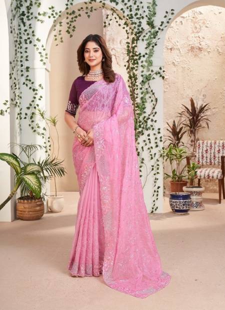 Pink Colour Kaanchii By Kamakshi Designers Fancy Wear Saree Exporters In India 2204