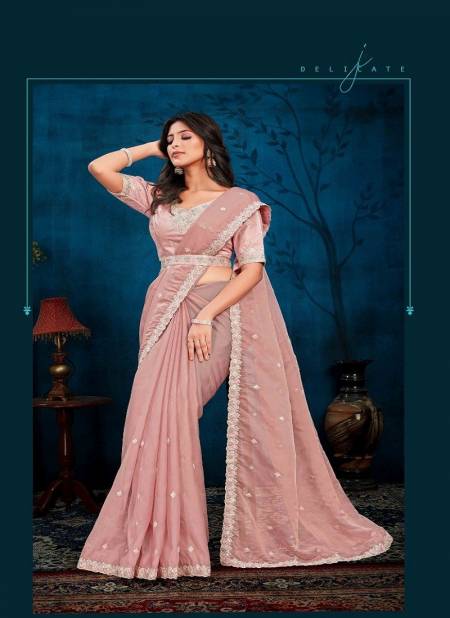Pink Colour Kaira By Pal Fashion Silk Party Wear Designer Saree Catalog 10027