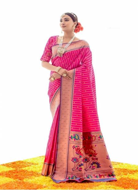 Pink Colour Kalakruti By Rajpath Silk Saree Catalog 136001