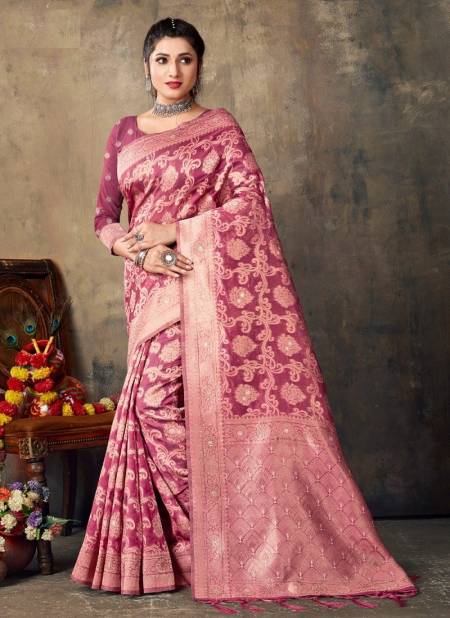 Pink Colour Kalash By Sangam Designer Saree Catalog 10124