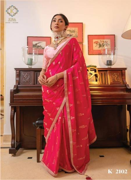 Pink Colour Kamaya Vol 2 By Kira Wedding Wear Sarees Wholesale Suppliers In India K-2102