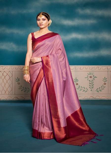 Pink Colour Kasturi Silk By Rajpath Silk Saree Catalog 144003