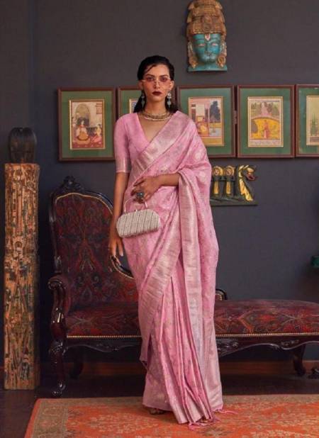 Pink Colour Khabutai Silk By Rajtex Wedding Wear Sarees Exporters In India 322001