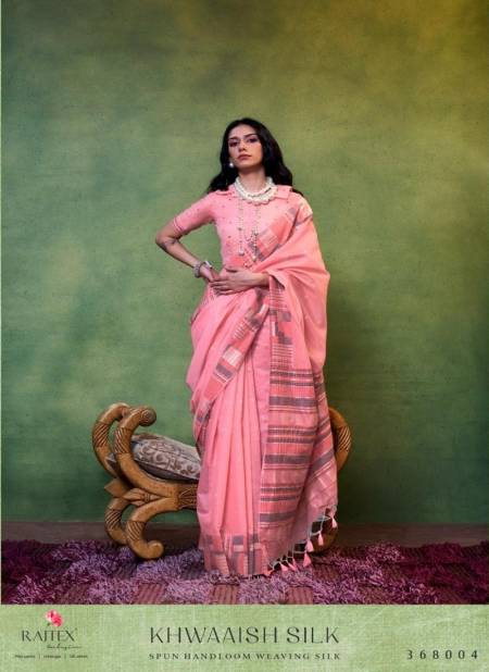 Pink Colour Khwaaish Silk By Rajtex Mal Spun Cotton Printed Saree Suppliers In Surat 368004