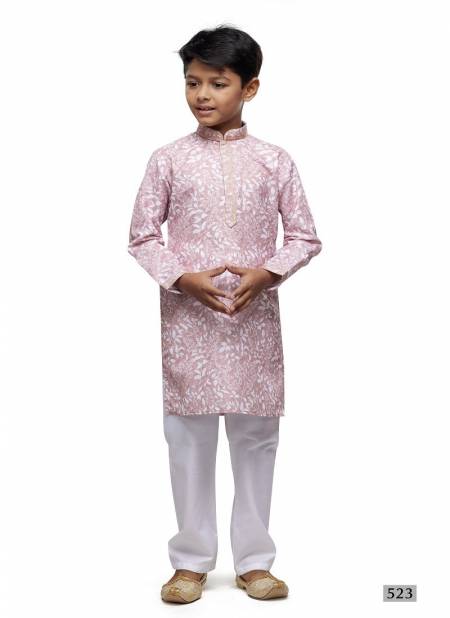 Pink Colour Kids Occasion Wear Designer Kurta Pajama Wholesale Shop In Surat 523