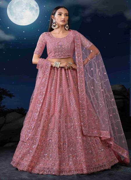 Pink Colour Kimaya VOL 5 By Arya Designs 90001 To 90010 Series Designer Net Lehenga Choli Wholesalers Suppliers In Mumbai 90002