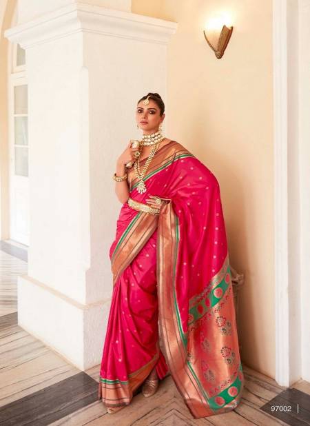 Pink Colour Kiya Paithani Silk By Rajpath Peshwai Paithani Silk Designer Saree Catalog 97002