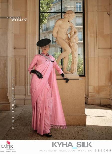 Pink Colour Kyha Silk By Rajtex Satin Silk Designer Saree Catalog 36005