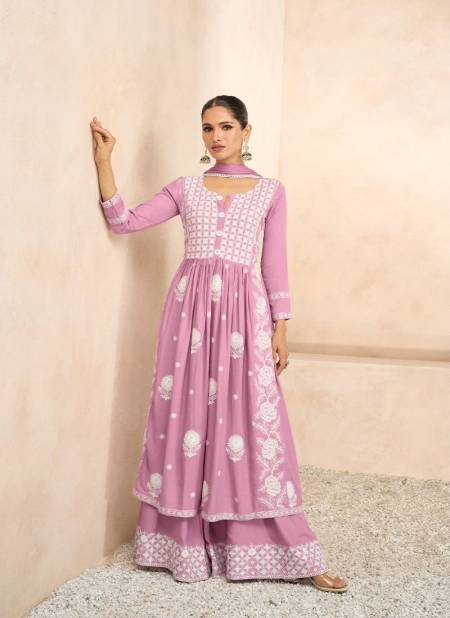 Pink Colour Lakhnavi Vol 6 By Vamika Designer Salwar Suit Catalog 1032