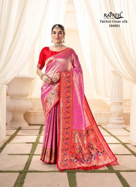 Pink Colour Lavnya Silk By Rajpath 184001 To 184008 Series Best Saree Wholesale Shop in Surat 184001