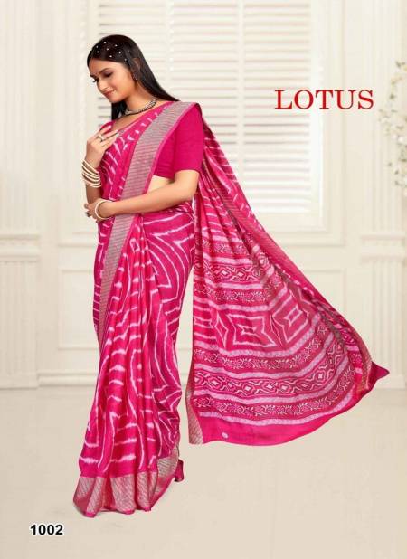 Pink Colour Lotus By Mahamani Creation Heavy Moss Printed Viscose Sarees Wholesale Manufacturers 1002