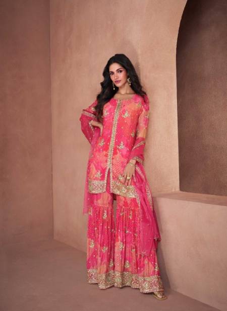 Pink Colour Lotus Nx By Sayuri Georgette Readymade Suit Catalog 5297