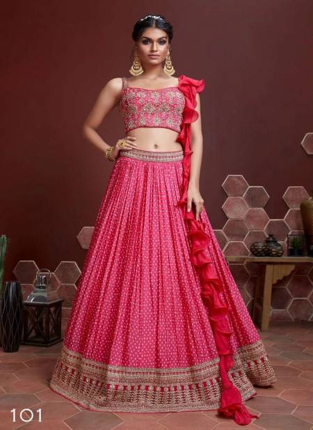 Pink Colour Mandakini Vol 1 By Zeel Clothing Wedding Wear Lehenga Choli Exporters In India 101