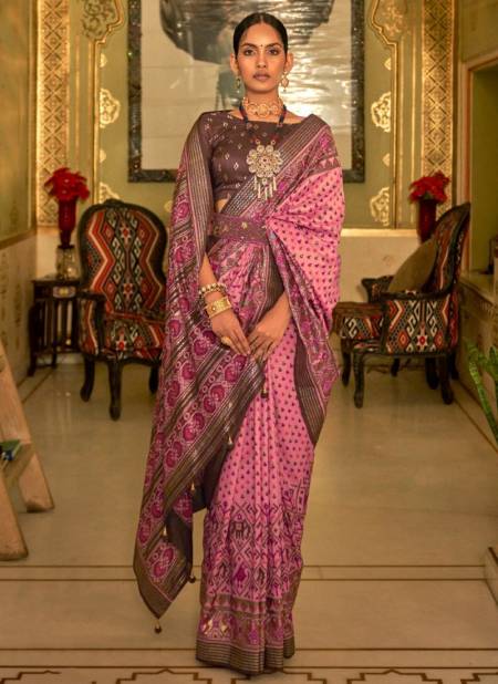 Pink Colour Mangalkari Exclusive Wear Wholesale Silk Sarees 522 A
