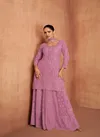 Pink Colour Mannat By Gulkayra Georgette Surat Readymade Suits Wholesale Market 7496 D