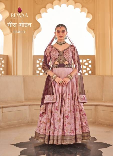 Pink Colour Meera Mohan By Rewaa Printed Desginer Lehenga Choli Manufacturers RSW-16