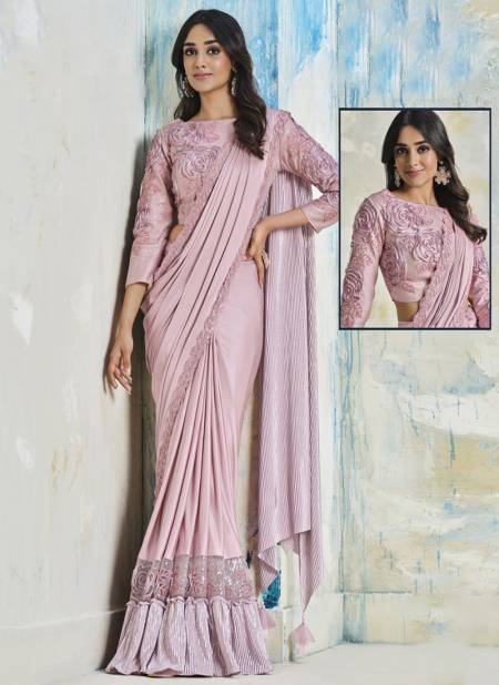 Pink Colour Mohamanthan Royal 22400 Colour Edition By Mahotsav Party Wear Sarees Catalog 22406 B