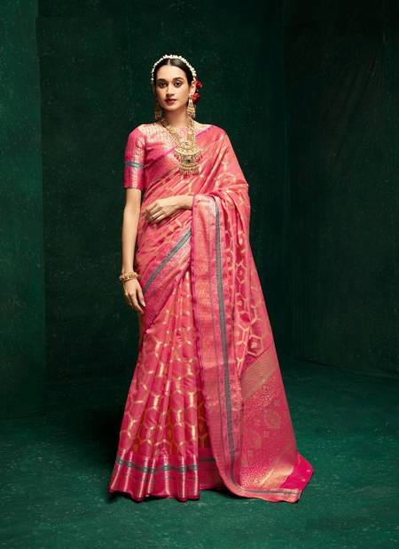 Pink Colour Mohini By Rajpath Designer Saree Catalog 132001