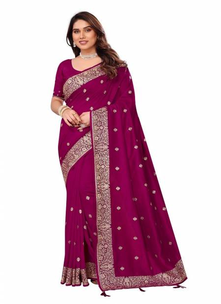 Pink Colour Mouni By Utsav Nari Vichitra Blooming Jari Embroidery Wedding Wholesale Sarees Manufacturers 2322