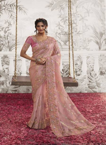 Pink Colour Noor By Sulakshmi Viscose Wedding Wear Designer Saree Catalog 8206