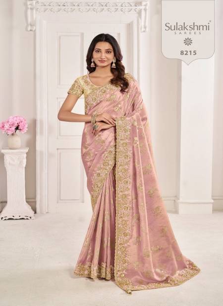 Pink Colour Noor Hit Collection By Sulakashmi Soft Fancy Saree Wholesale Price In Market 8215A