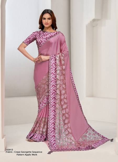 Pink Colour Norita Saanjh By Mahotsav Designer Party Wear Saree Online Wholesale 43915