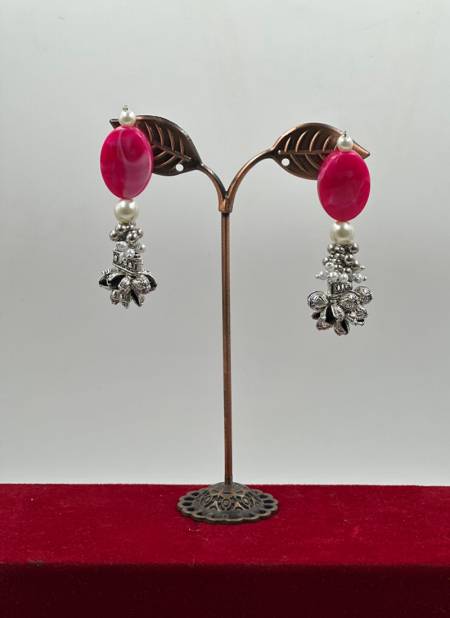 Pink Colour Party Wear 835 To 841 Earrings Catalog 841