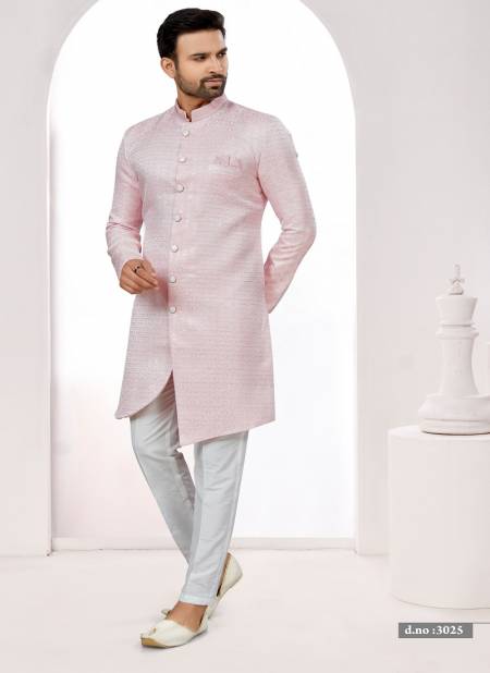 Pink Colour Party wear Indo Western Mens wear Catalog 3025