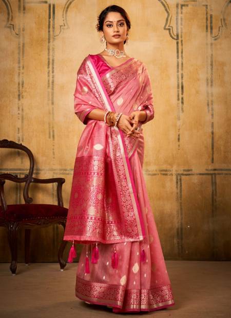 Pink Colour Petals Banarasi Designer Rajpath Festive Wear Wholesale Designer Saree Catalog 81001