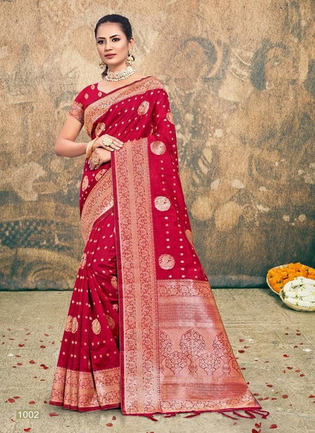 Pink Colour Plazzo Silk Vol 3 By Bunawat Silk Wedding Sarees Exporters In India 1002