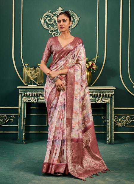 Pink Colour Pranalika Silk By Rajpath Foil Printed Modal Cotton Designer Saree Orders in India 183003