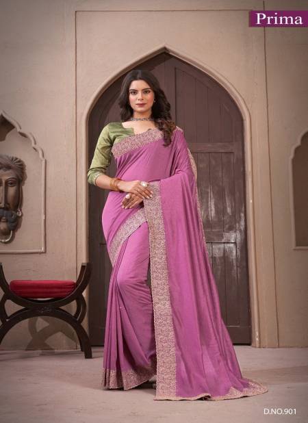 Pink Colour Prima 901 To 908 Vichitra Blooming Party Wear Saree Wholesale Market In Surat 901